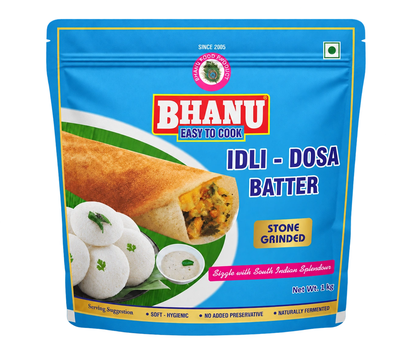 Bhanu Idli-Dosa Batter 1 kg front pouch